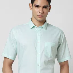 Van Heusen Striped Short Sleeves Opaque Regular Fit Formal Shirt-image-35