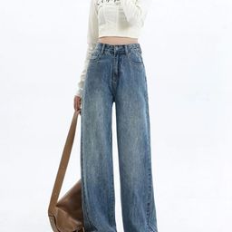 bebe Women Straight Fit High-Rise Heavy Fade Jeans-picture-21