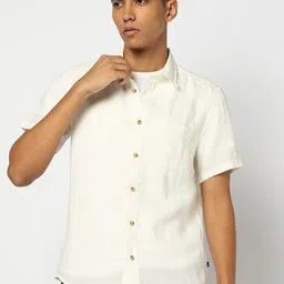 GAP Linen Slim Fit Shirt with Patch Pocket-image-9
