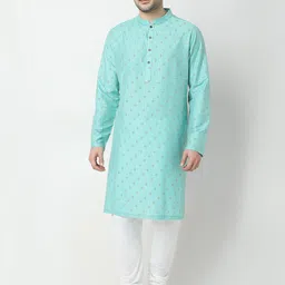 Ethnicity Printed Mandarin Collar Straight Kurta-image-10