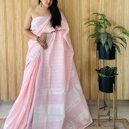 Moda Rapido Checked Zari Silk Blend Saree-picture-47