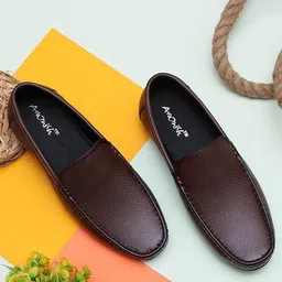 ARAMISH Men Perforations Leather Loafers-picture-17