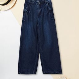 max Girls Regular Fit Mid-Rise Low Distress Light Fade Jeans-image-75
