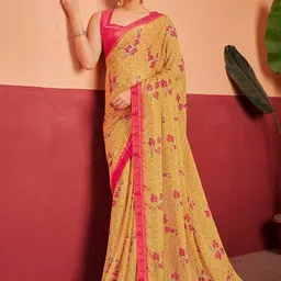 Anouk Floral Pure Chiffon Saree-picture-46