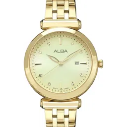 ALBA Golden Dial With Crystals-AH7CP6X1-15