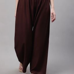 Men Flared Brown Viscose Rayon Trousers-image-7