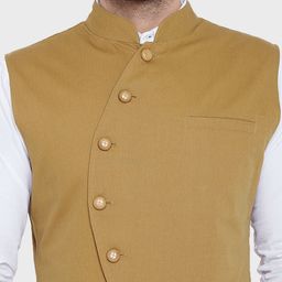 Hypernation Woven Pure Cotton Nehru Jacket image 5