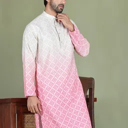 Jompers Men Floral Printed Sequinned Floral Kurta-picture-35