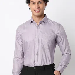 MARK & ALBERT Slim Fit Striped Roll-Up Sleeves Casual Shirt-image-89