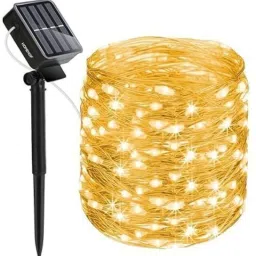 Outdoor Solar String Lights 200 LEDs, Waterproof Decorative Lamps for Home, Garden, Balcony, Wall Post Light Outdoor Lamp-image-8