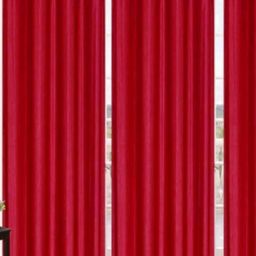 BELLA TRUE Maroon 3 Pieces Long Door Curtains-image-58