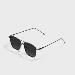 SAM & MARSHALL Unisex Square Sunglasses with UV Protected Lens BRIAN_MATTE_BLACK_2941-2