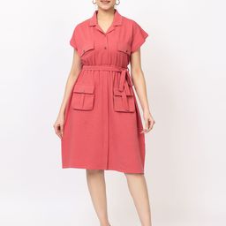 Lory Flutter Sleeve Fit & Flare Midi Dress-image-20