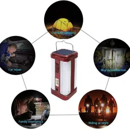 akr Home Solar Emergency Light 4 Side Tube with Solar Extra Bright Light Lantern Emergency Light Torch image 5