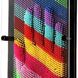 3D Pin Art Sensory Toy Rainbow Needles Fidget Palm Board Extra Large-25