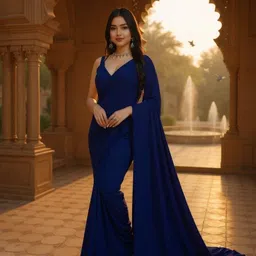 moda rapido Solid/Plain, Dyed Bollywood Georgette Saree-picture-26