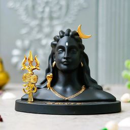 Adiyogi Idol Shiva Murty With Trishul Decorative Showpiece - 10 cm-image-17