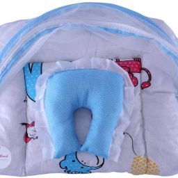 fareto Baby Folding Cotton Digital Print Mattress with Mosquito Net 0-6 Months standard crib image 3