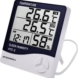 APTECHDEALS HTC-2 HTC-2 Digital Hygrometer Thermometer Humidity Meter With Clock LCD Display Thermometer-image-53