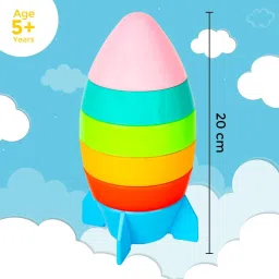 zokato Rocket Stacker Colourful Stacking Toy image 4