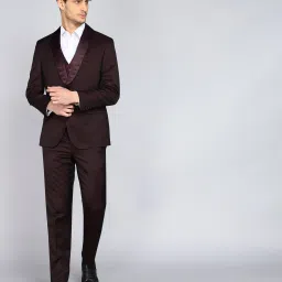 Men 3 PC Suit Checkered Suit-image-43