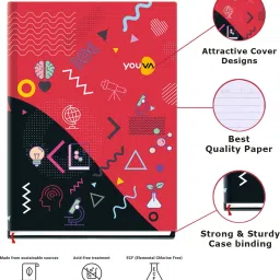 navneet Youva Case Bound Single Line Jumbo Notebook for School and College Students A5 Notebook Single Line 288 Pages image 3