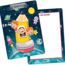Space Theme Exam Board With Steel Finish Clip (Type 2)-image-33