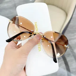 Gradient, UV Protection, Riding Glasses Butterfly, Aviator, Retro Square, Oval Sunglasses (56)-picture-3