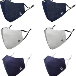 Anti-Pollution, Anti-Bacterial (BFE>99%) Alphabet 4 Layer Embroidered, Designer, Fashionable, Protective, 100% Cotton, N-95 Cloth Face Mask Combo for Unisex, Men, Women, Boys, Girls with Size Adjustable Ear Loops Alphabet_Combo_H_06 Reusable, Washable Cloth Mask-7
