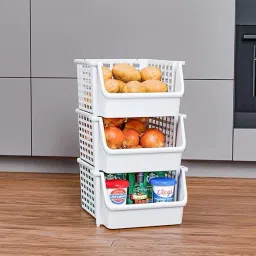 Quickmart Kitchen Organizer Rack Stand Vegetable Stand for Kitchen Storage Rack Plastic Kitchen Trolley-image-90