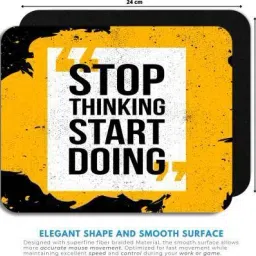 ZORI STOP THINKING START DOING Printed Mouse Pad for Gaming Computer, Laptop MousePad Mousepad image 2
