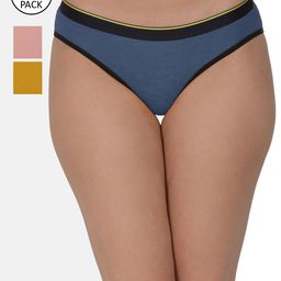 Leading Lady Women Pack of 3 Modal Fabric Solid Bikini Brief Low Rise MM-BIKINI-S001-image-28