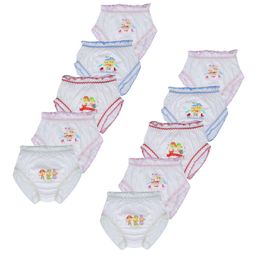 YELLOWDELIGHT Infant Girls Pack Of 10 Printed Briefs YD 70005 Nitty (g) white panties 0-6m-6