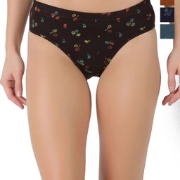 Dollar Women Pack Of 4 Printed Pure Cotton Hipster Briefs MLHPT-01P-PO4-ASST-image-34