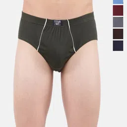Dollar Lehar Men Assorted Pack Of 6 Super Combed Cotton Basic Briefs MLHBR-01-PO6-11