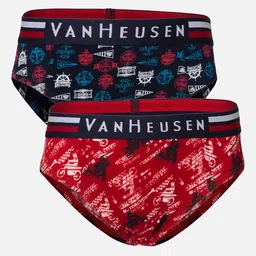 Van Heusen Boys Pack Of 2 Abstract Printed Pure Cotton Anti Bacterial Basic Briefs-image-35