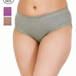 Reveira Women Pack Of 3 Assorted Cotton Hipster Briefs-picture-29