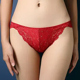 LULU & SKY Self Design Low Rise Laced Bikini Brief-image-61