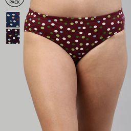 Feelings Women Pack Of 3 Assorted Cotton Hipster Briefs-AMELIE4PLIE102_XXL-image-51