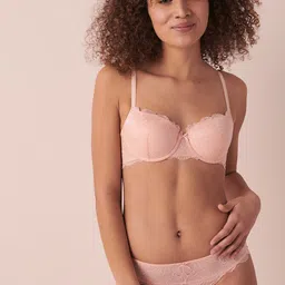 La Vie en Rose Self Design Lace Moderate Coverage Bikni Briefs-image-49