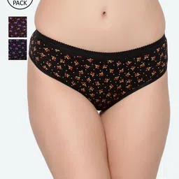 Softskin Women Pack of 3 Printed Low Rise Hipster Sadhana_3-image-46