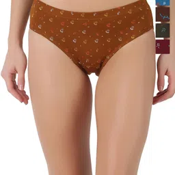 Dollar Women Pack Of 5 Printed Pure Cotton Hipster Briefs MLHPT-01P-PO5-ASST2-image-29