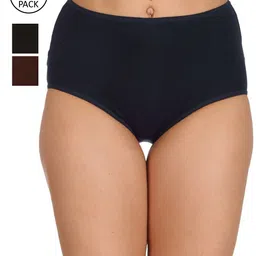 Reveira Women Pack of 3 Assorted Cotton Briefs-image-12