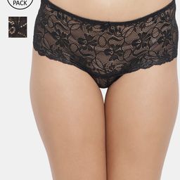 N-Gal Women Pack of 2 Self-Design Lace Boy Shorts-image-92