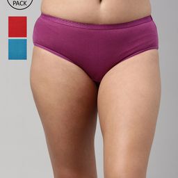 Feelings Women Pack Of 3 Assorted Cotton Hipster Briefs-image-50