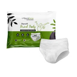 CareDone Pack Of 2 Day and Overnight Leak Proof White Period Panties-image-2
