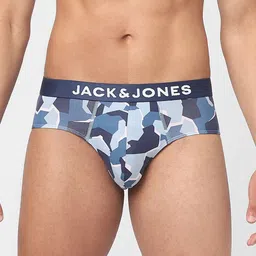 Jack & Jones Men Blue Abstract Printed Cotton Basic Briefs-picture-9