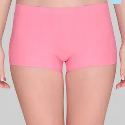 PLUMBURY Pack Of 2 Seamless Moisture-Wicking Boy Shorts Briefs-image-43