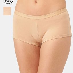 Inner Sense Women Pack Of 2 Beige Solid Shorts Briefs-43