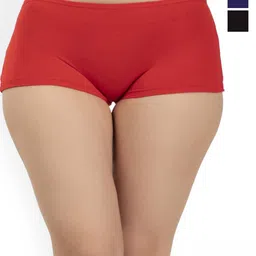 Eve's Beauty Pack Of 3 Cotton Boy Shorts Briefs-57